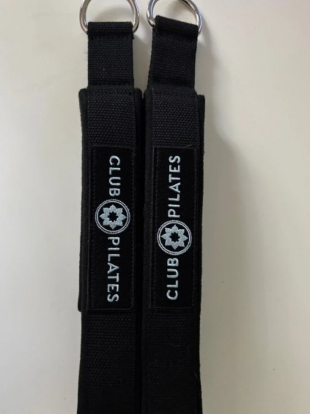 Club Pilates Reformer Straps Long and Short Loops Black with Blue Logo GUC
